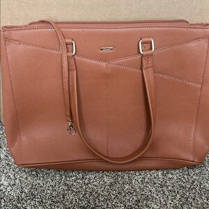 Elegant Brown Leather Tote Bag